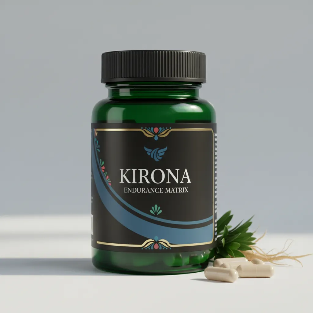 Kirona Endurance Matrix donkergroene glazen pot met zilveren deksel, 90 capsules voedingssupplement